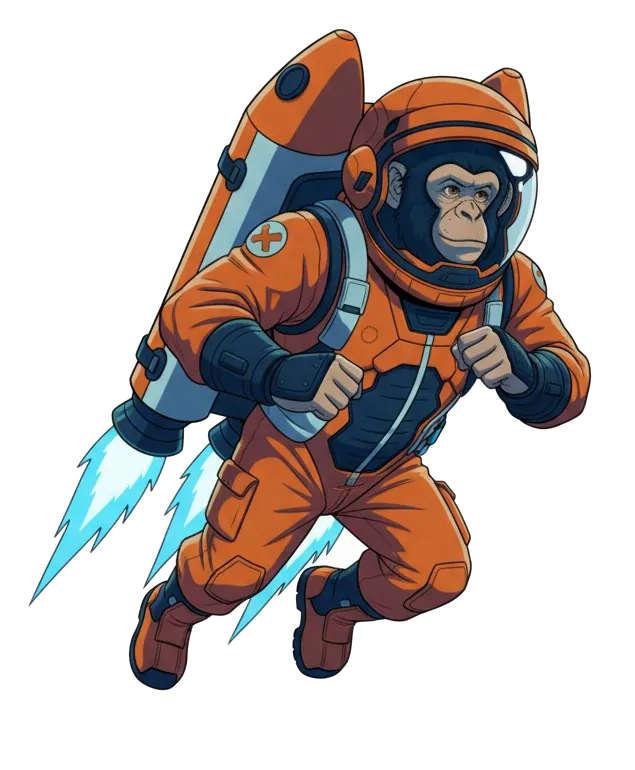 Astrochimp with jetpack
